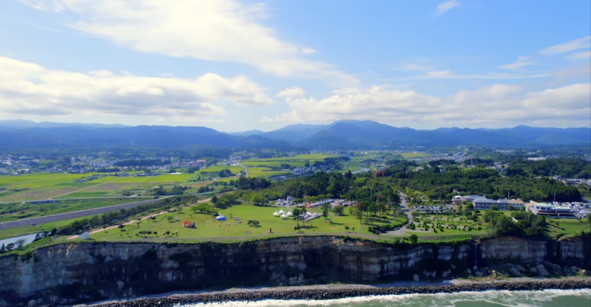 天神岬スポーツ公園の空撮写真